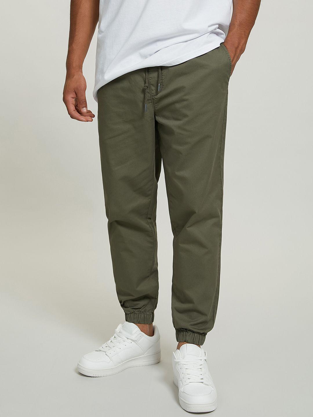 alcott men loose fit pure cotton joggers