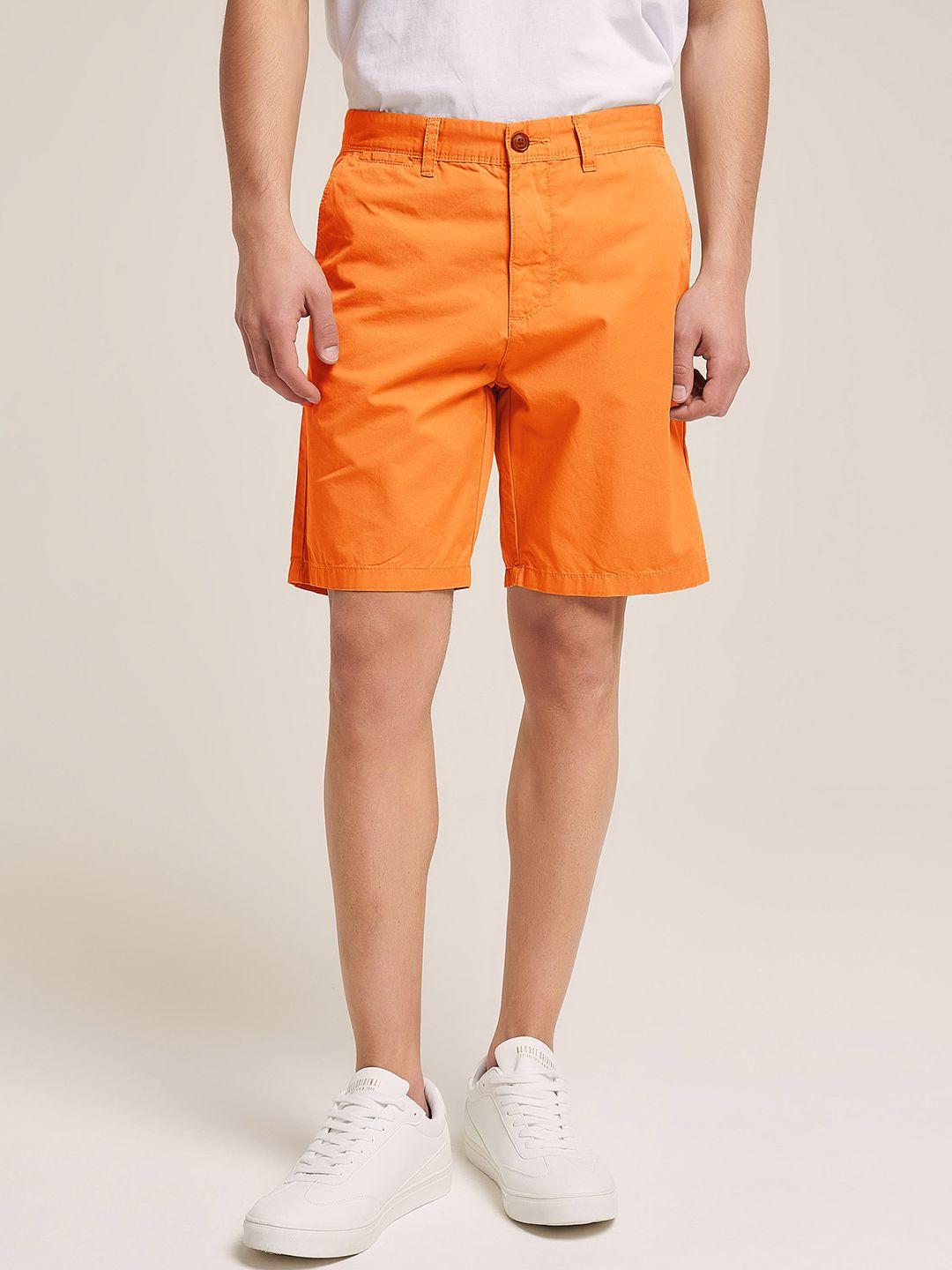 alcott men slim fit pure cotton chino shorts