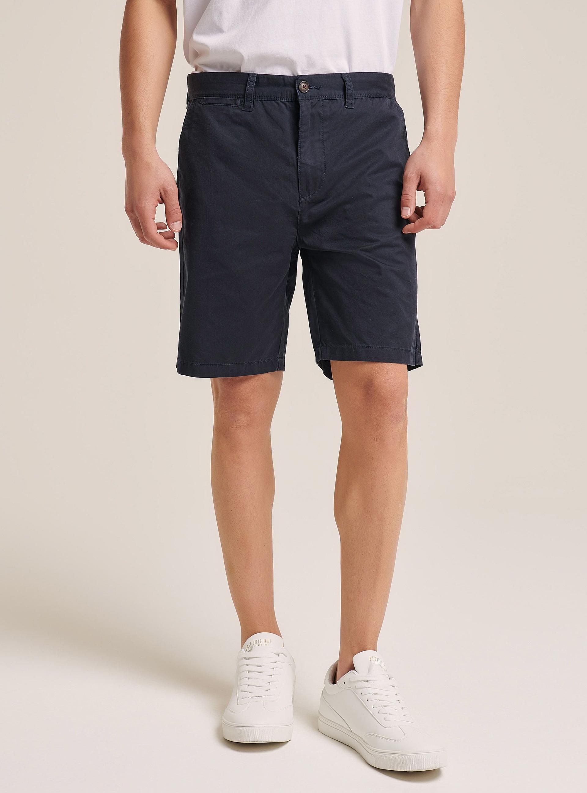 alcott men slim fit pure cotton chino shorts