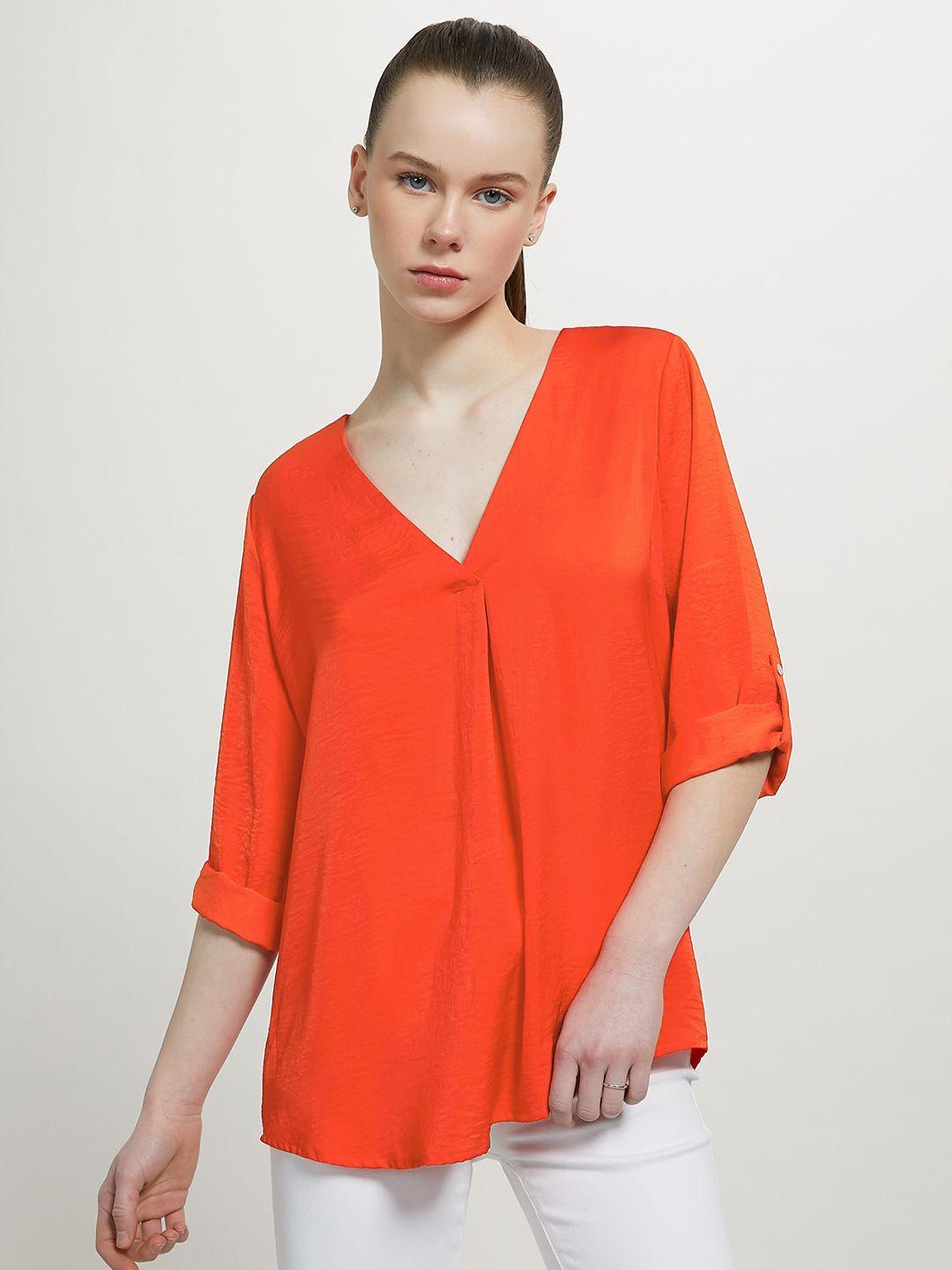 alcott roll-up sleeves top