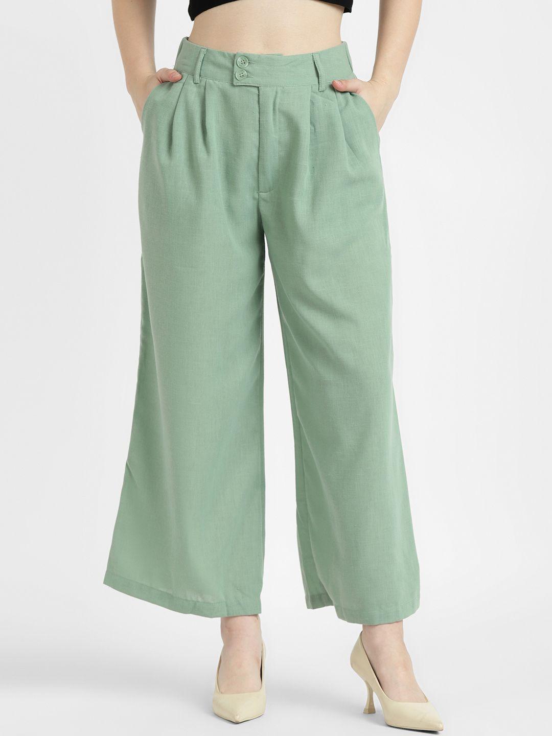 alcott women loose fit high-rise trousers