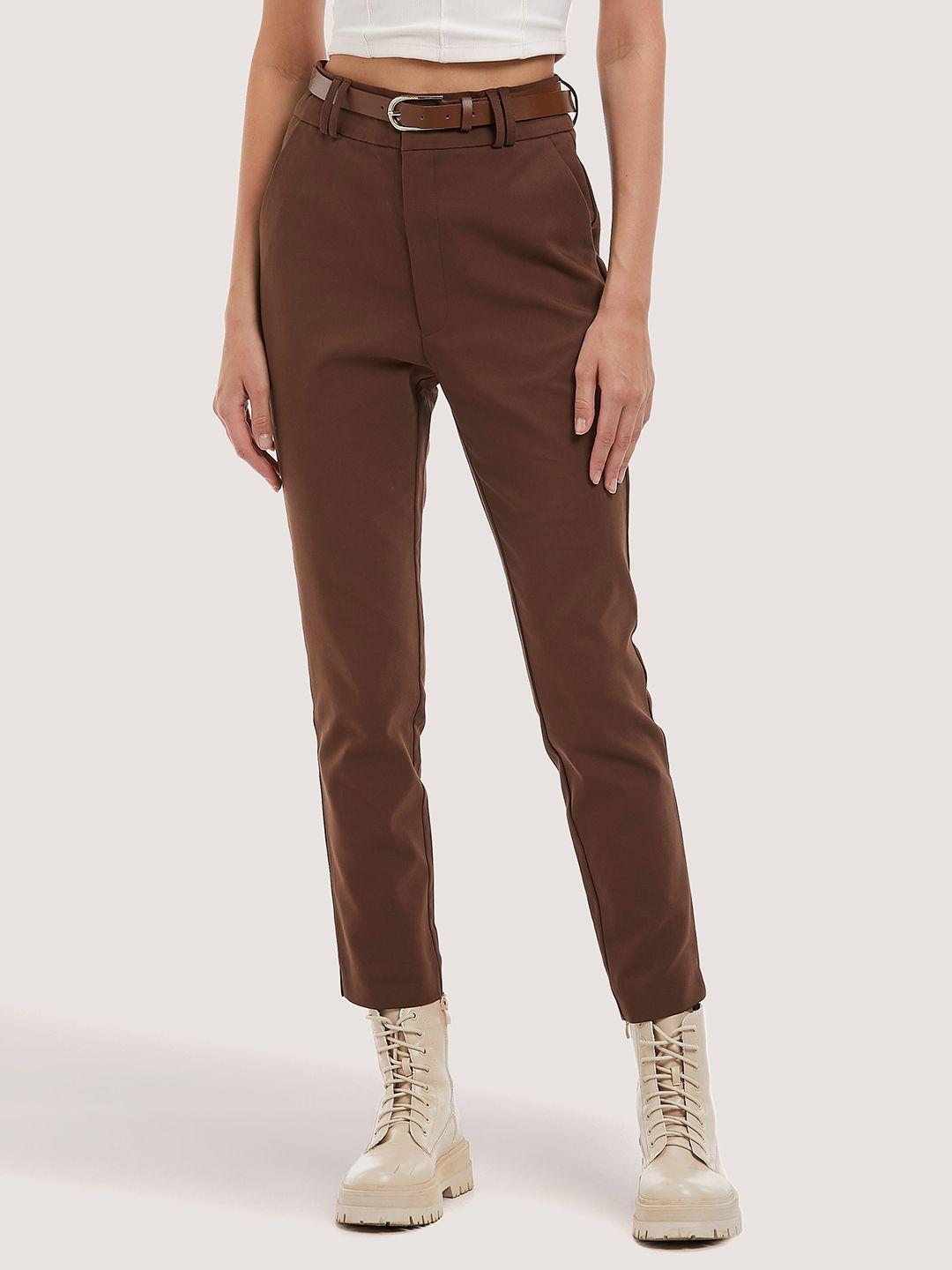 alcott women slim fit high-rise chinos trousers