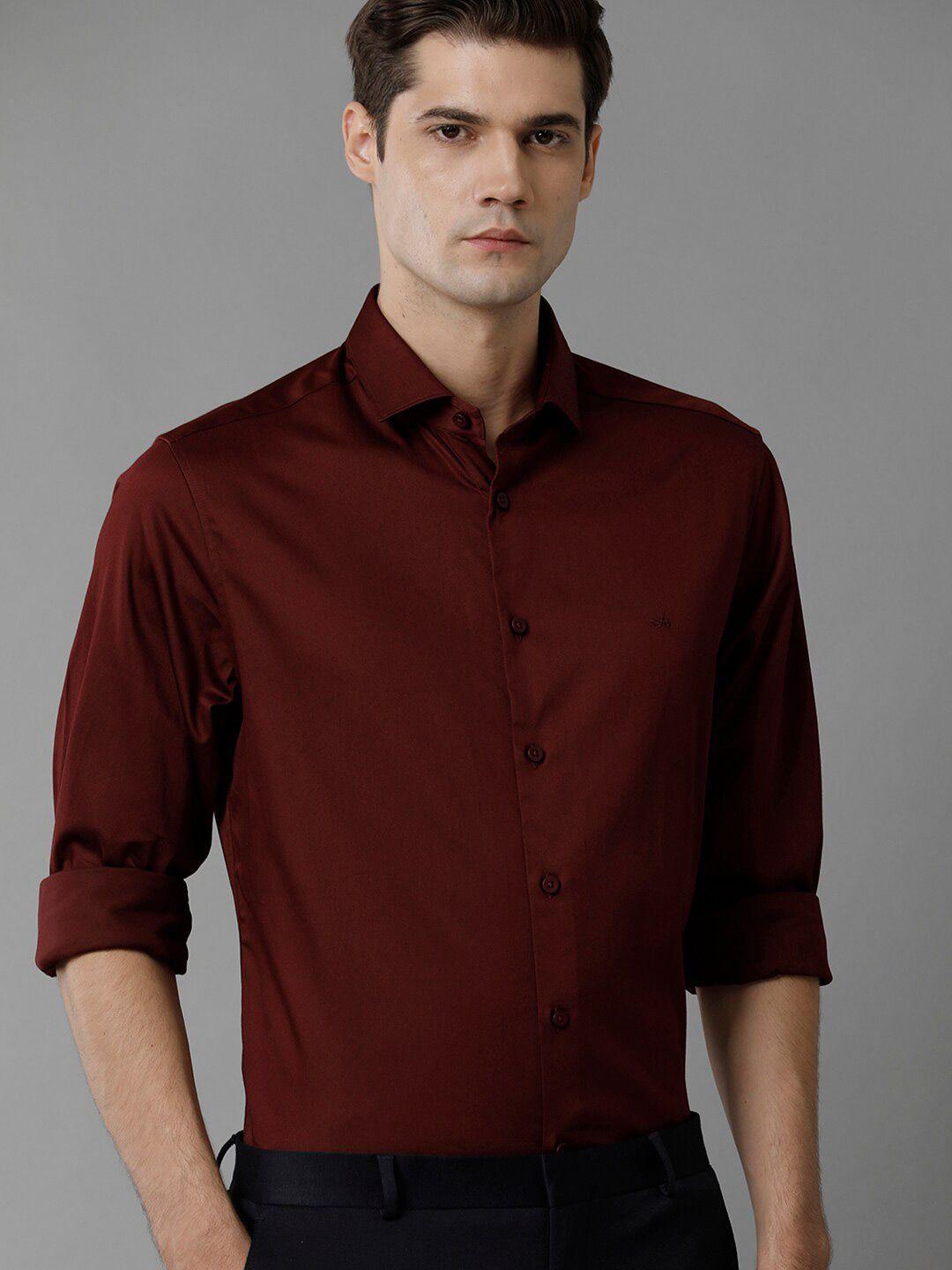 aldeno comfort spread collar long sleeves cotton satin formal shirt