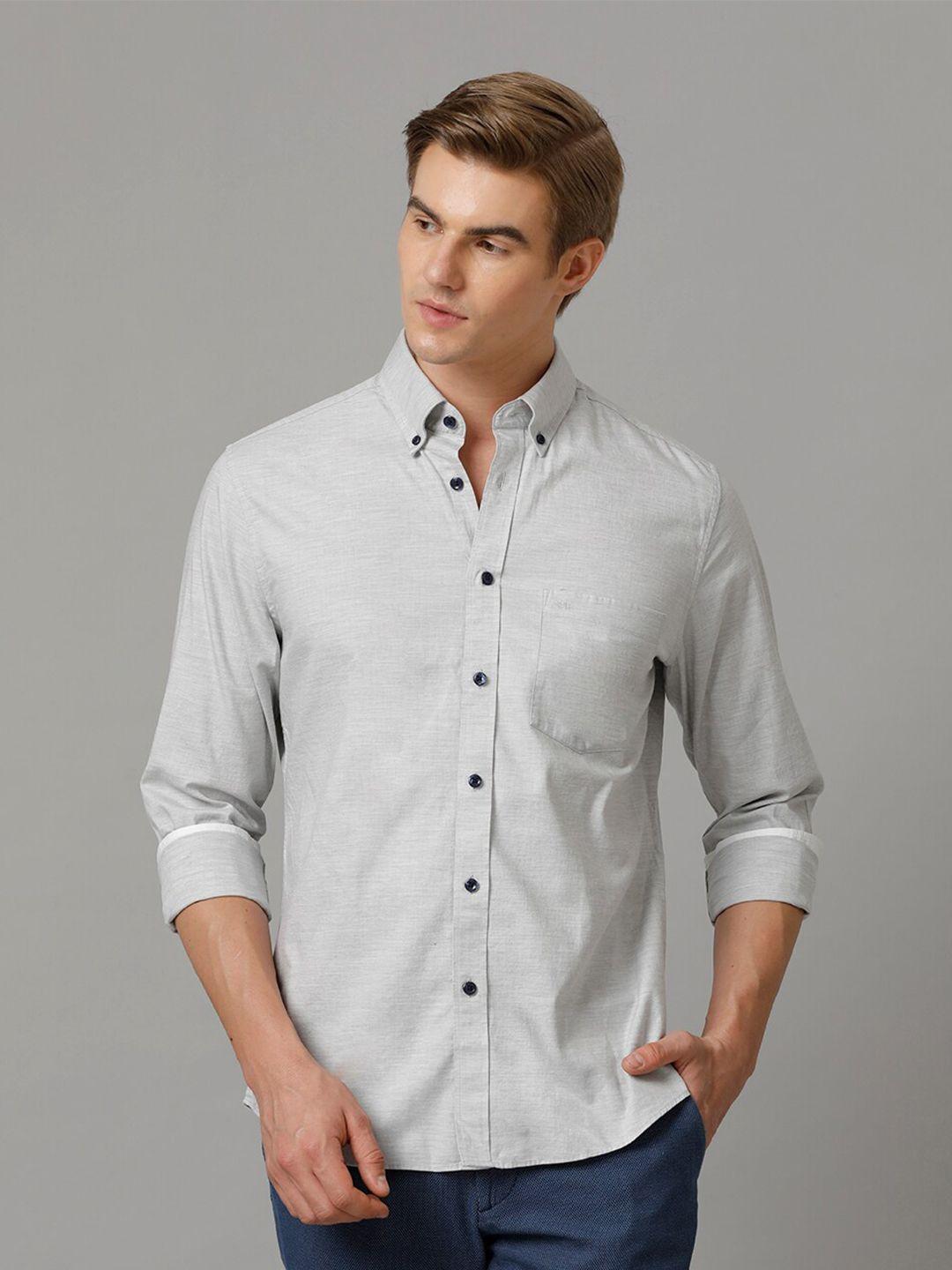 aldeno button-down collar slim fit opaque pure linen casual shirt