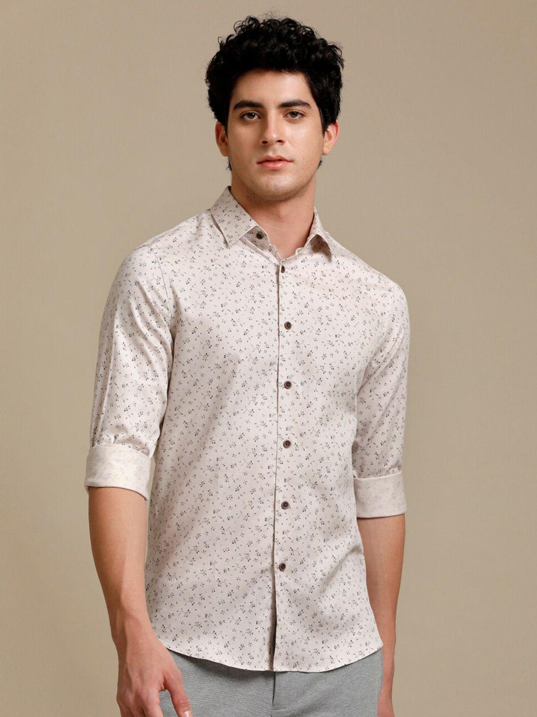 aldeno comfort fit floral printed casual pure cotton shirt