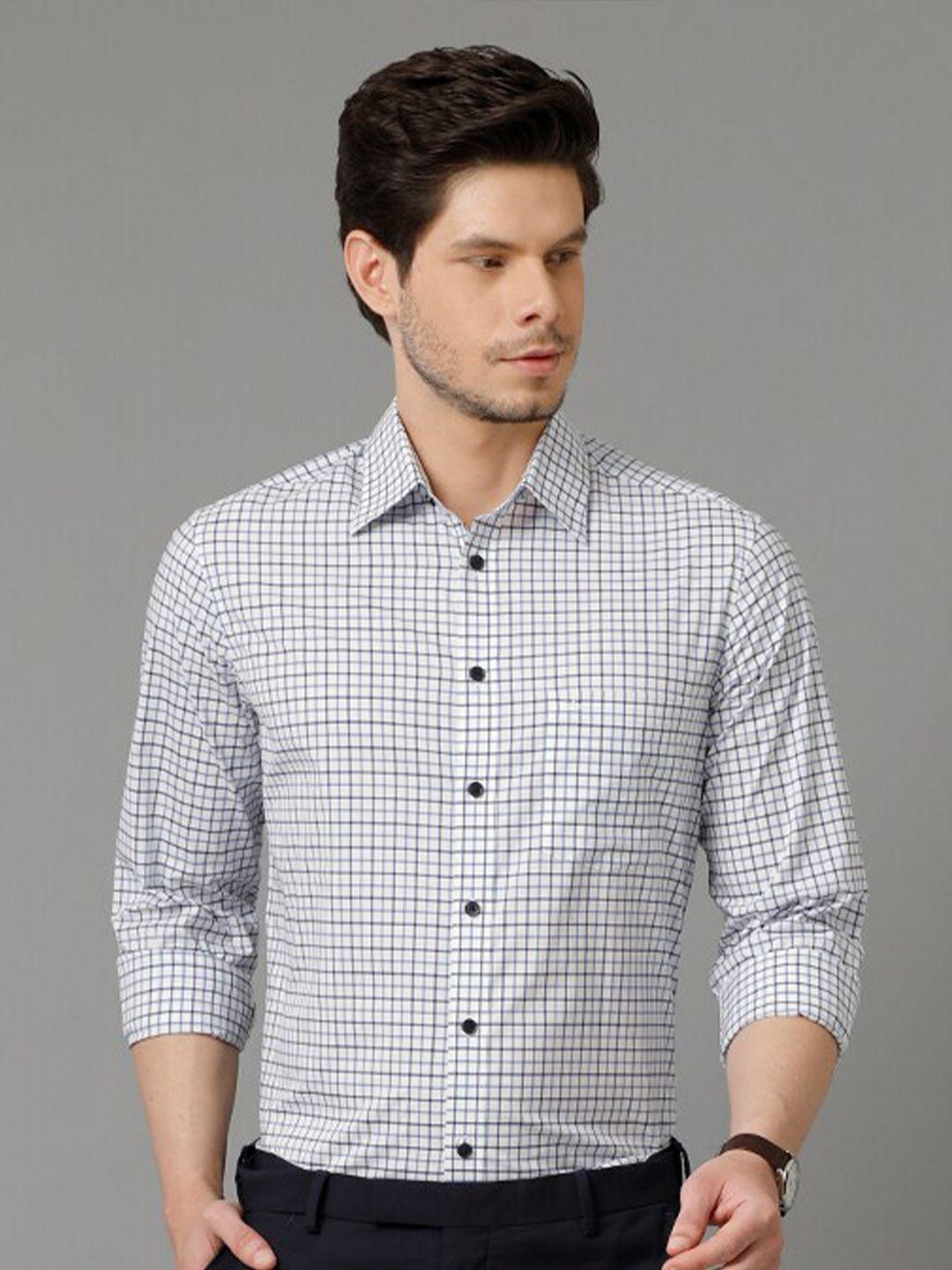 aldeno comfort grid tattersall checked pure cotton casual shirt