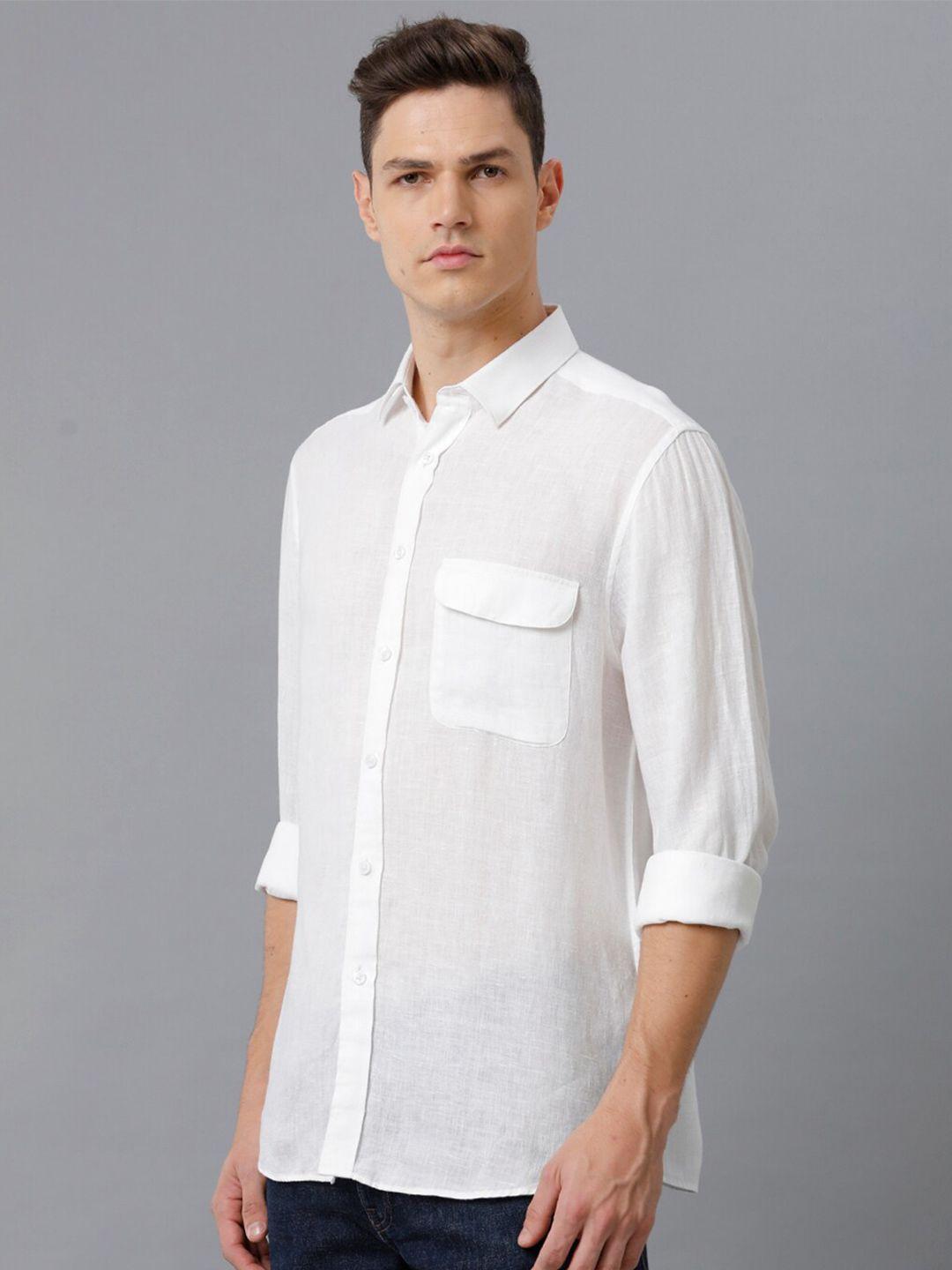 aldeno comfort spread collar linen casual shirt