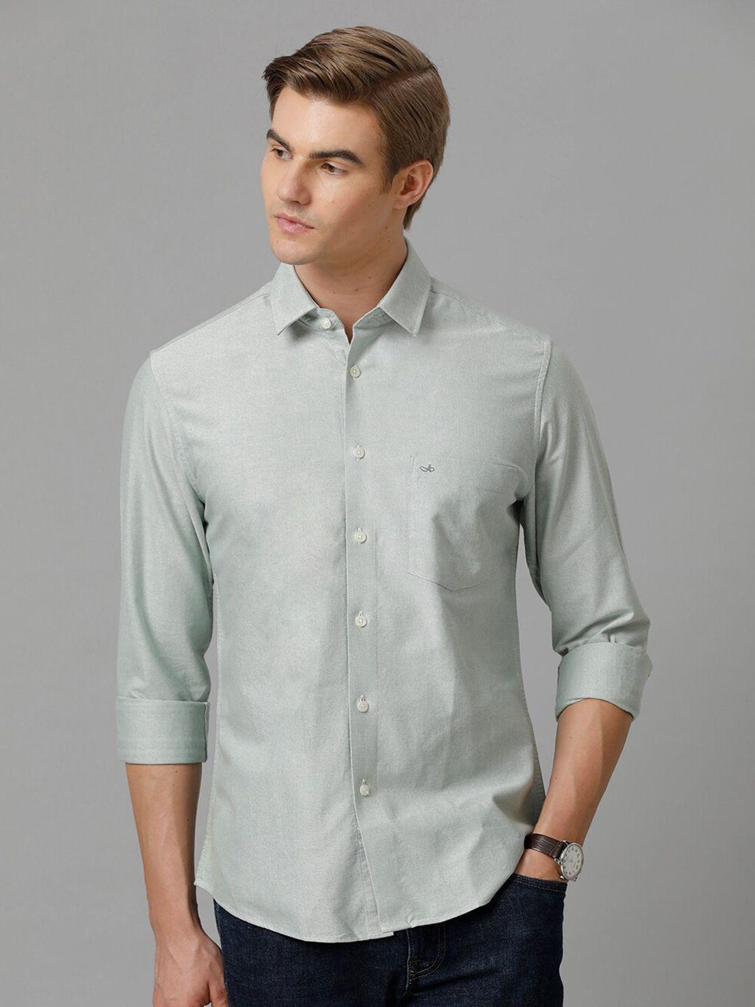 aldeno comfort spread collar long sleeve pure cotton casual shirt