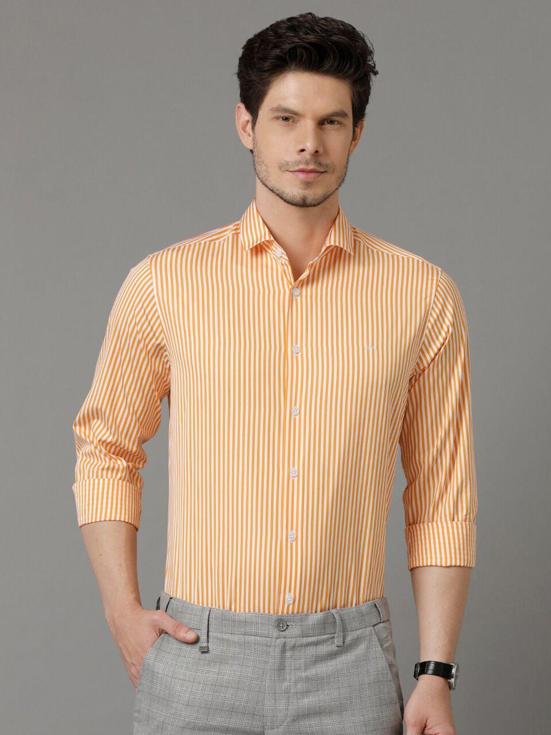 aldeno comfort vertical striped spread collar pure cotton casual shirt