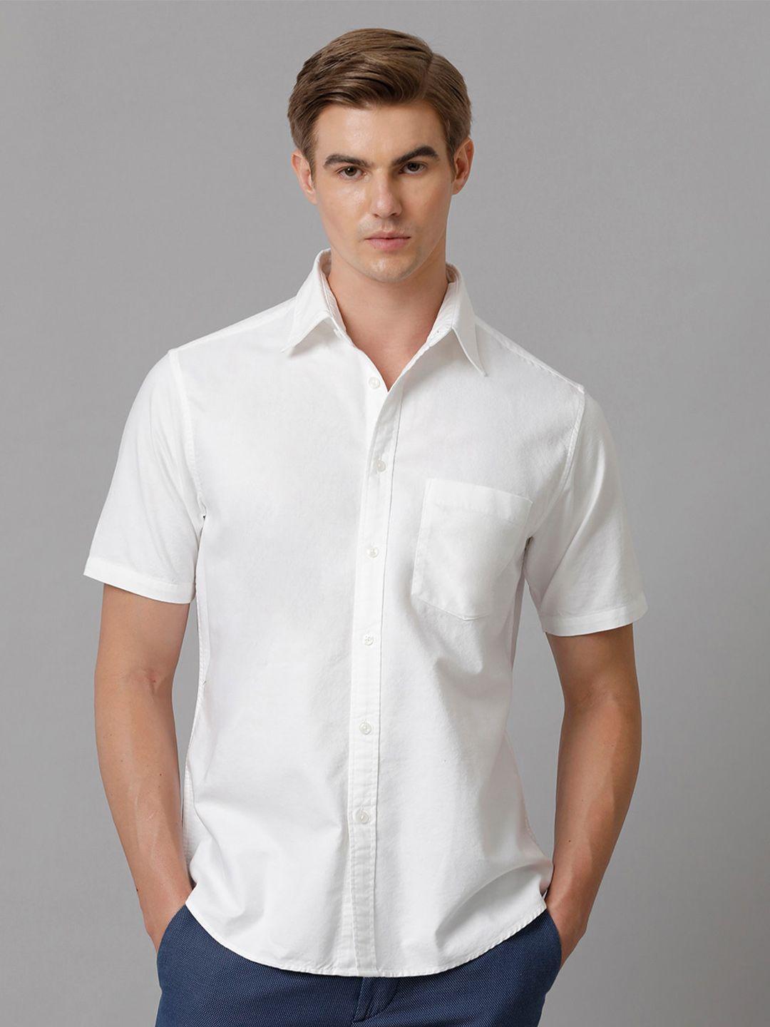 aldeno cutaway collar regular fit opaque pure cotton casual shirt