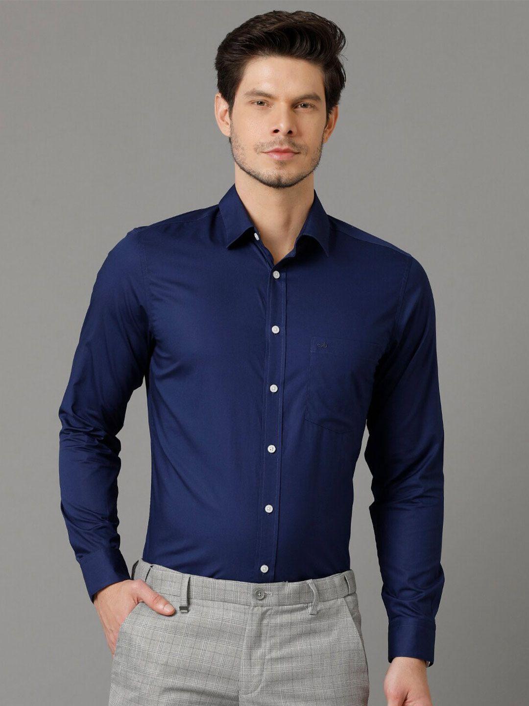 aldeno india slim spread collar slim fit cotton formal shirt