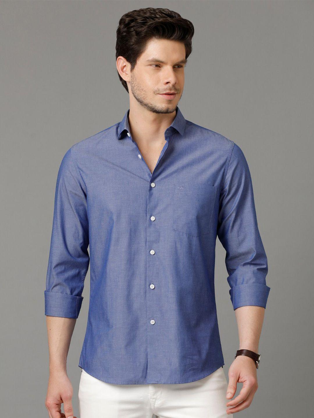 aldeno india slim spread collar slim fit cotton formal shirt