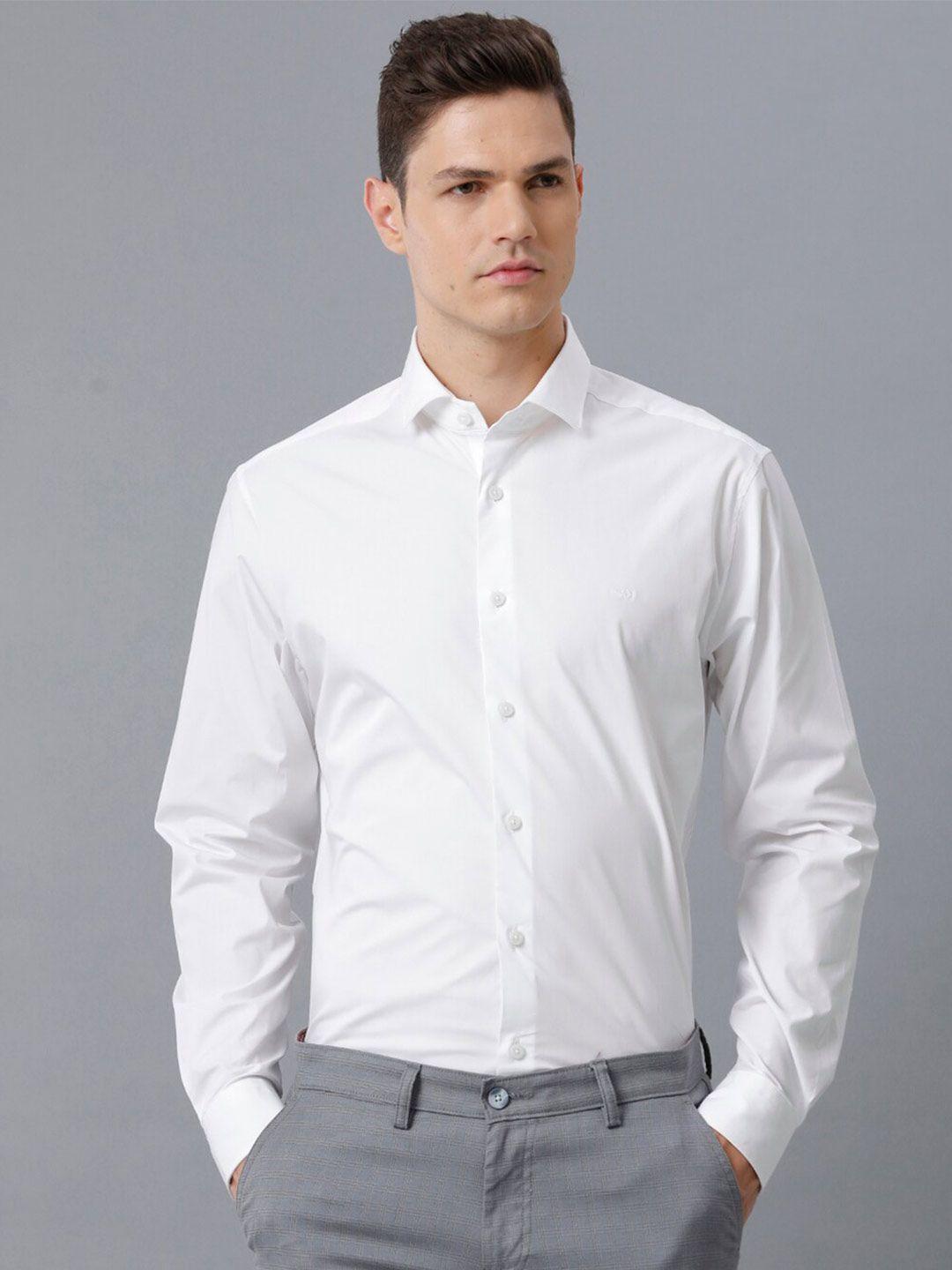 aldeno men white comfort opaque casual shirt