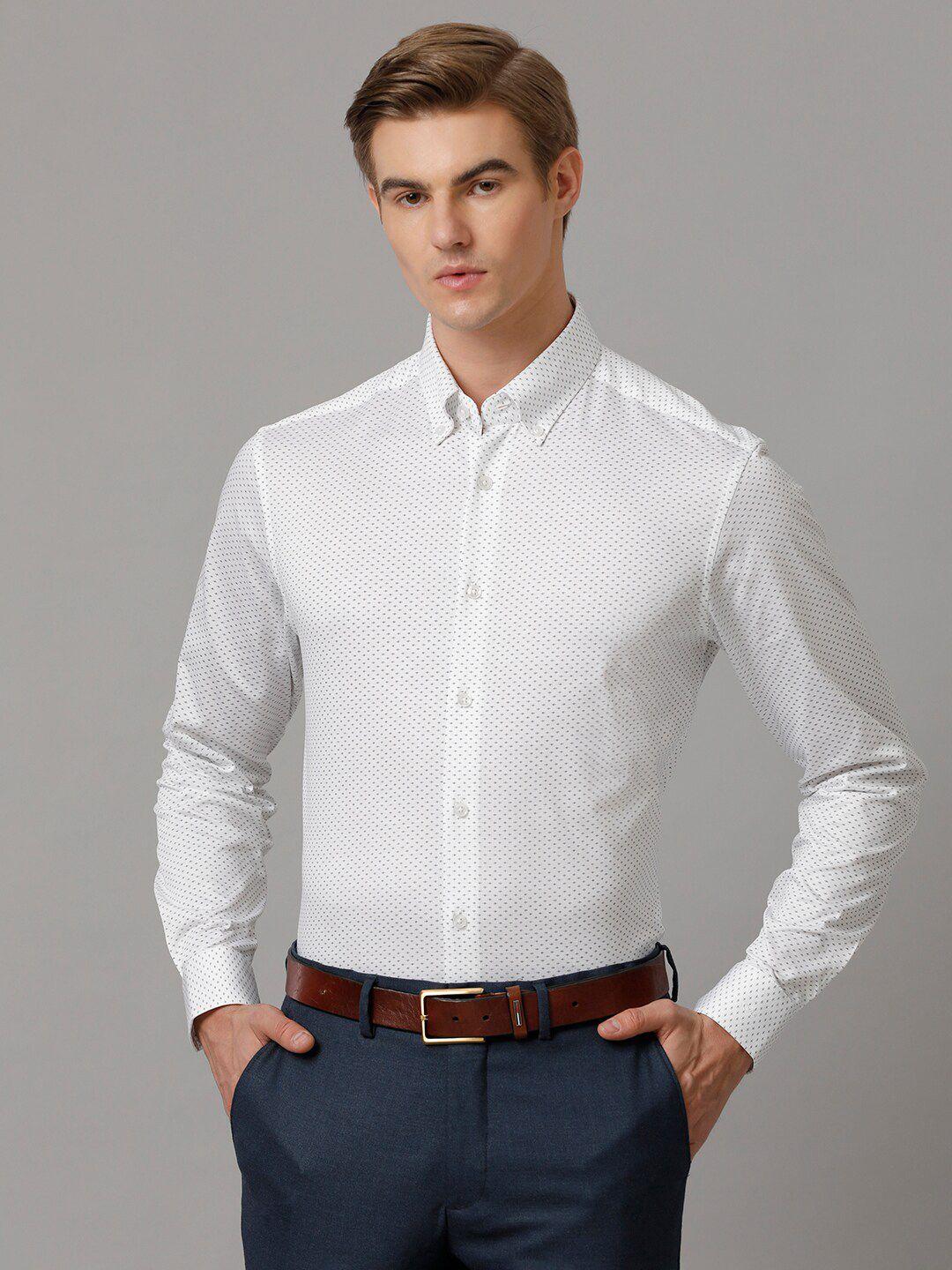 aldeno men white comfort opaque formal shirt