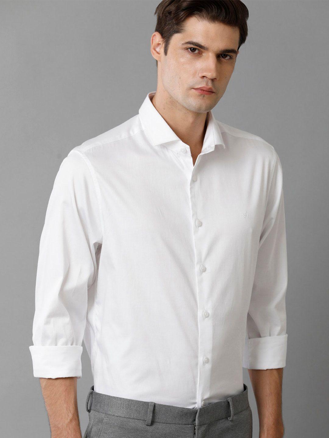 aldeno men white comfort opaque formal shirt