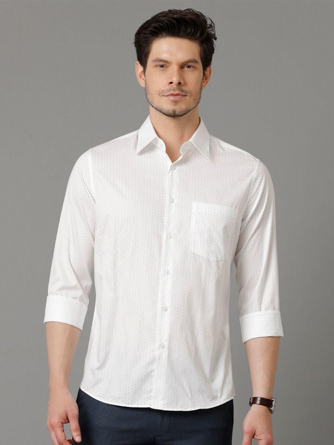 aldeno relaxed regular fit pure cotton formal shirt