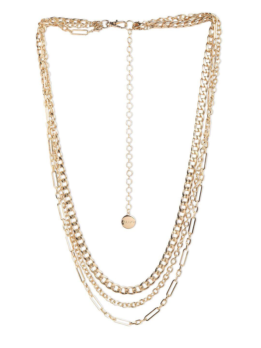 aldo gold plated layered necklace