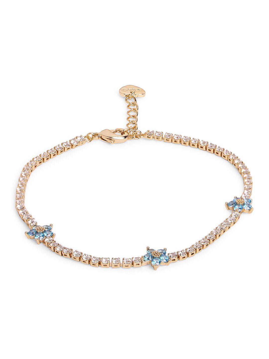aldo gold-plated stone-studded link bracelet