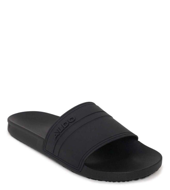 aldo men's dinmore001 black slide sandals