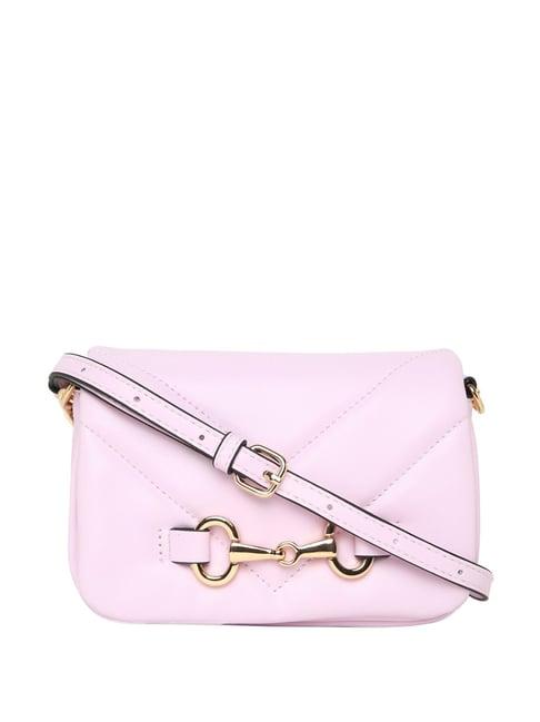 aldo pink quilted medium sling handbag