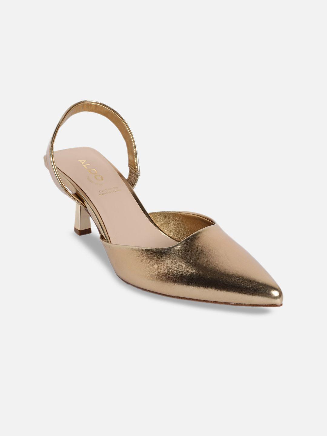 aldo pointed toe leather mules with backstrap