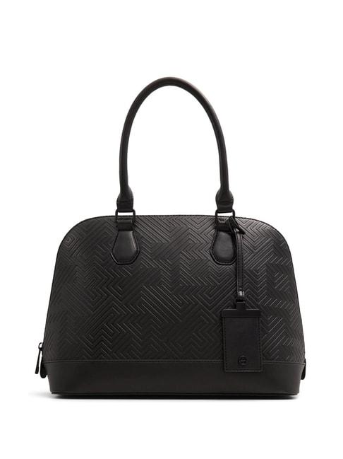 aldo rotstuin black synthetic textured handbag