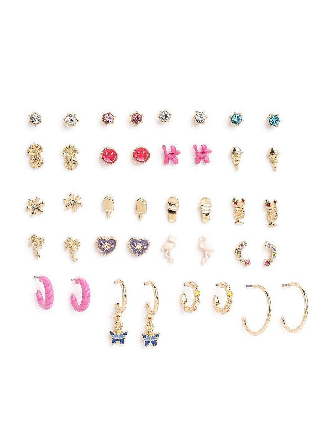 aldo set of 20 contemporary studs earrings