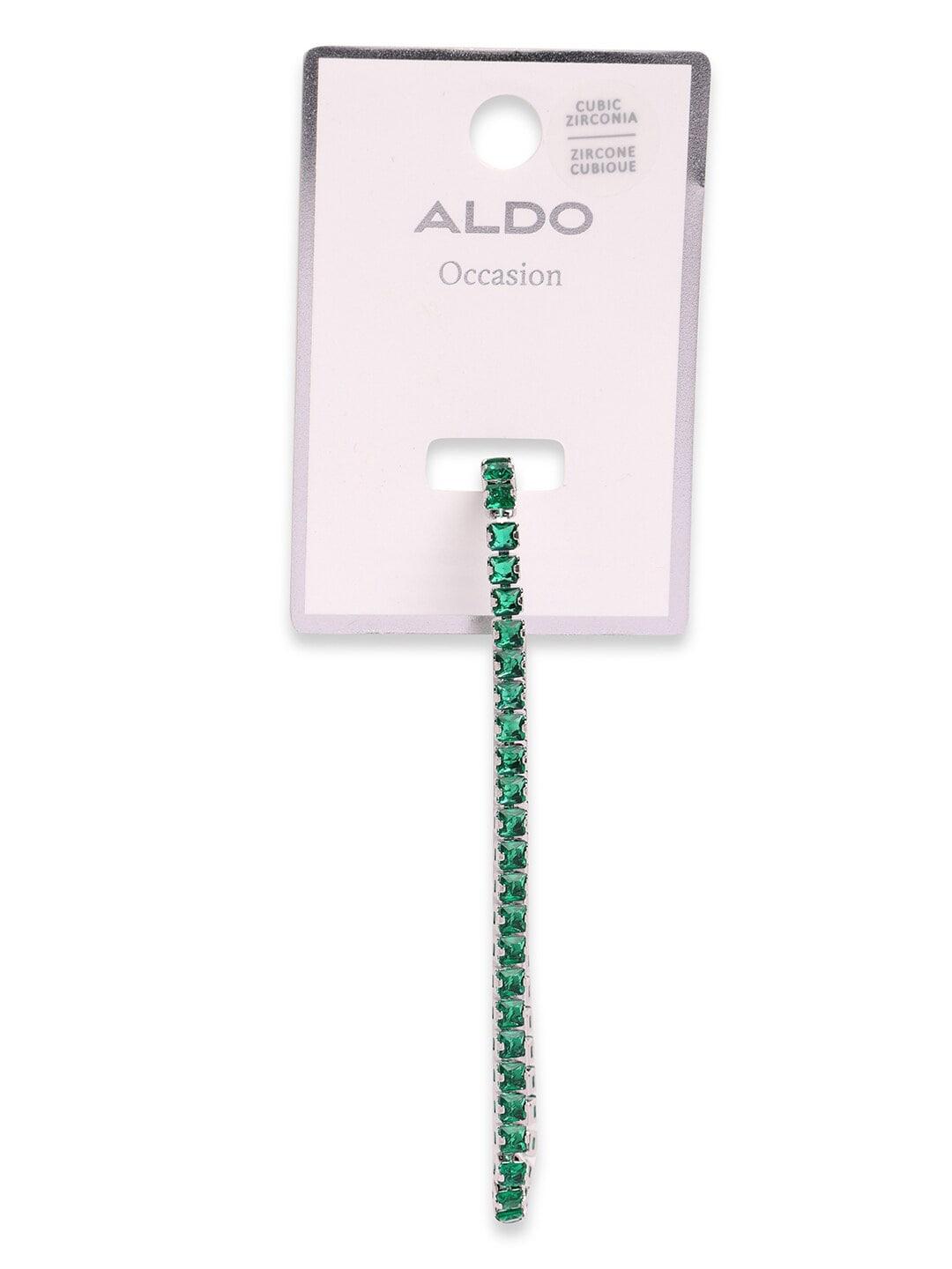 aldo silver-plated stone-studded wraparound bracelet