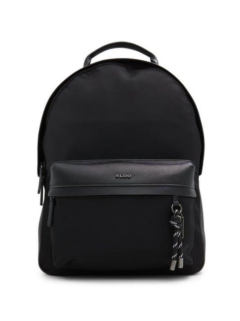 aldo simon black synthetic solid backpack