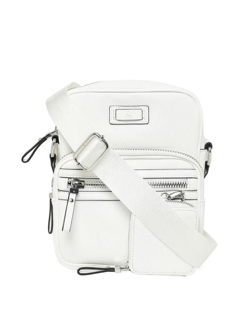 aldo white solid medium cross body bag with pouch