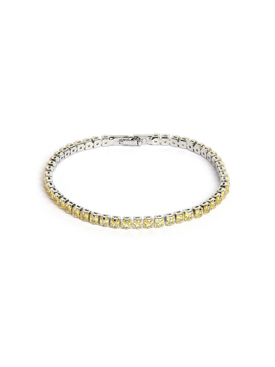 aldo women artificial stones foldover link bracelet