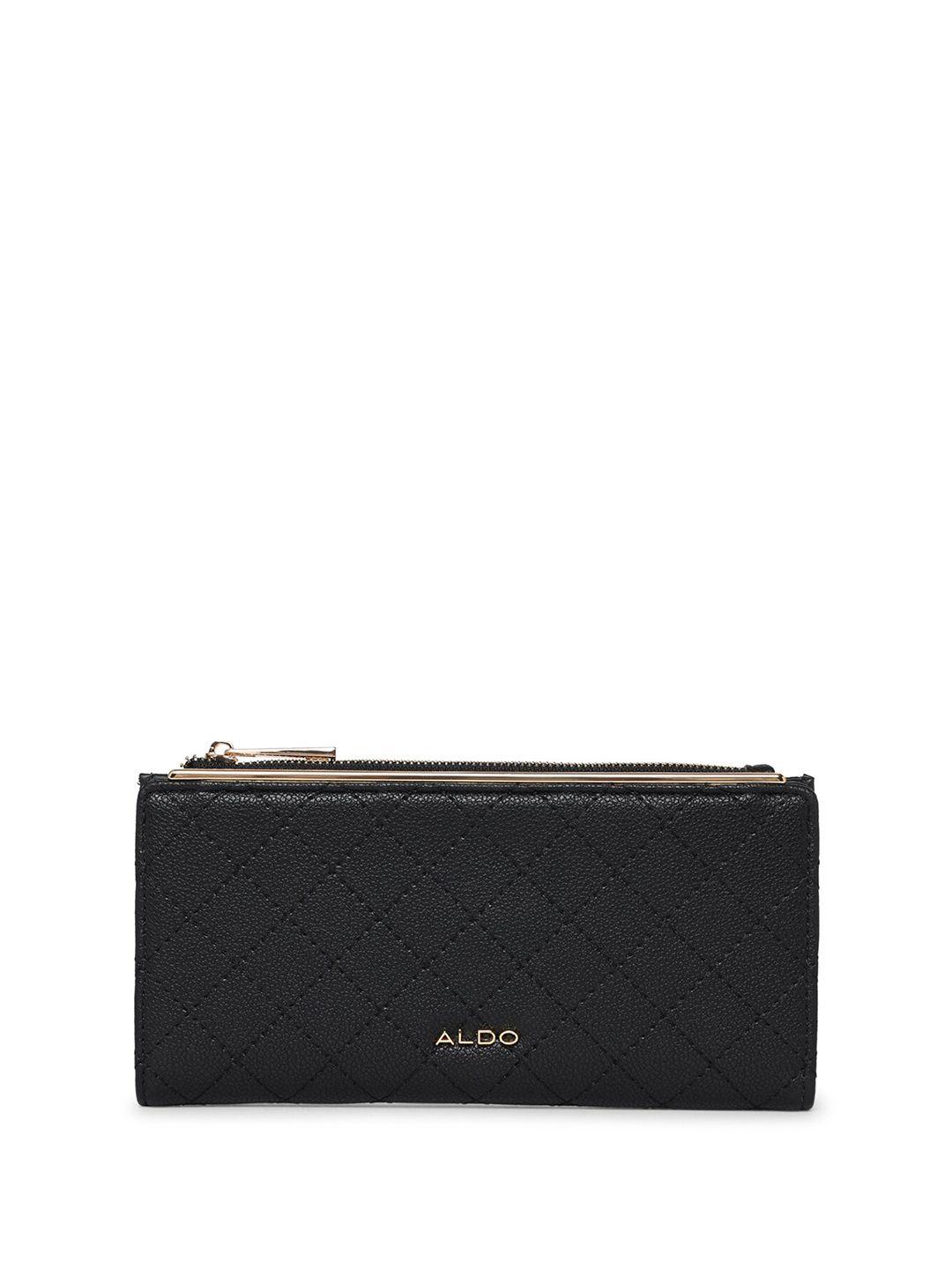 aldo women textured zip around wallet