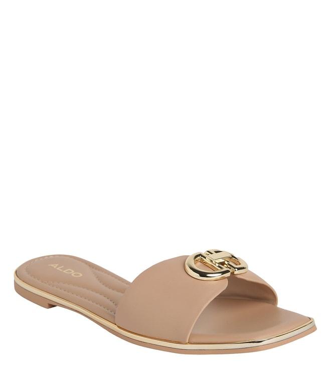 aldo women's bellenor260 beige slide sandals