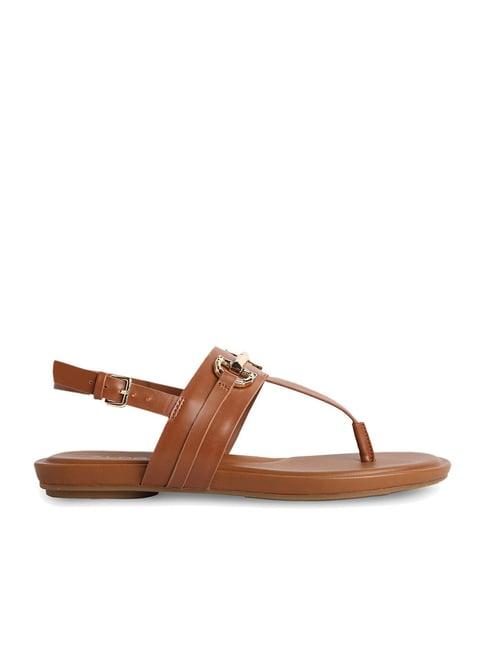 aldo women's brown back strap sandals