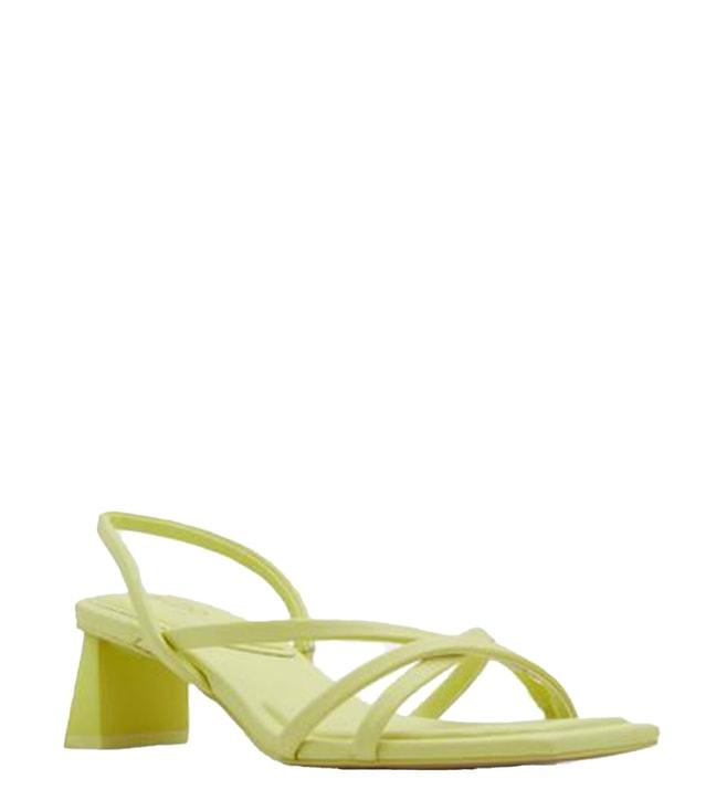 aldo women's minima720 yellow sling back sandals