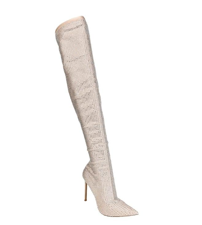 aldo women's nassia270 bone embelished knee height boots