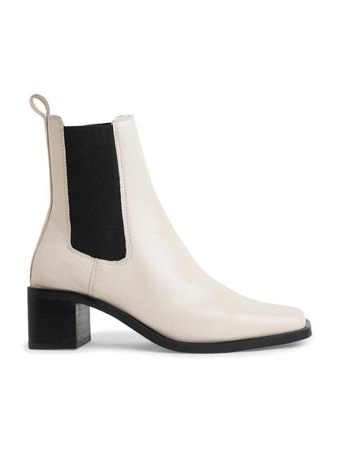 aldo women's off white chelsea boots