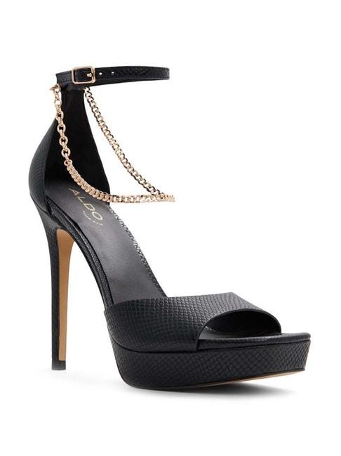 aldo women's prisilla black ankle strap stilettos