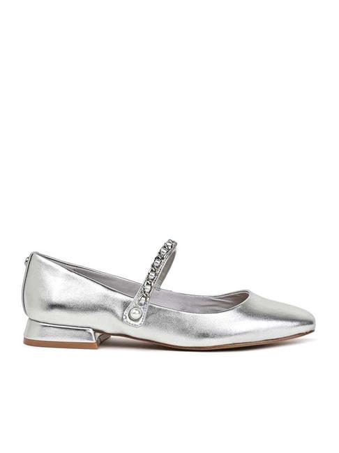 aldo women's silver mary jane shoes