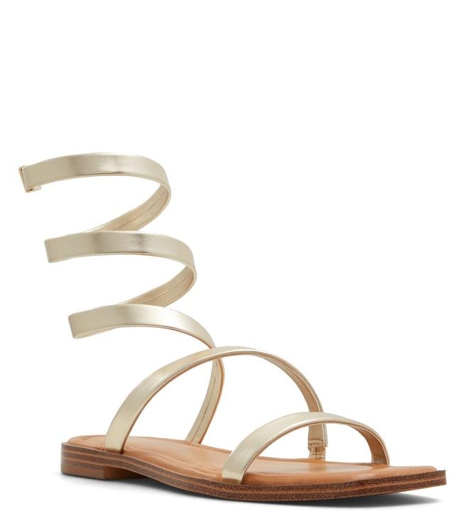 aldo women's spinella gold ankle strap sandals