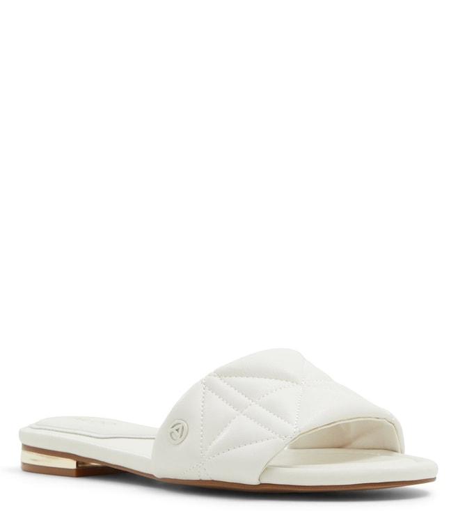 aldo women's sundown white slide sandals