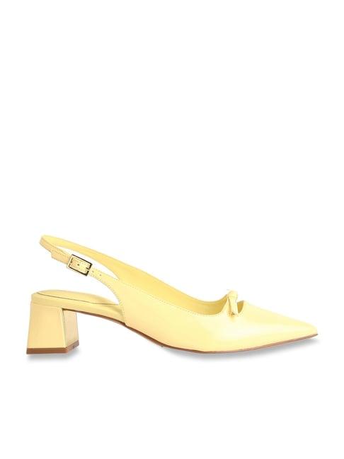 aldo women's yellow sling back sandals
