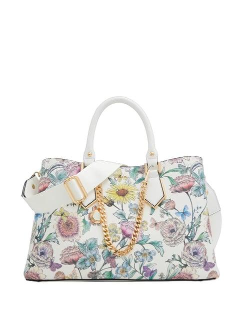 aldo blue floral medium handbag