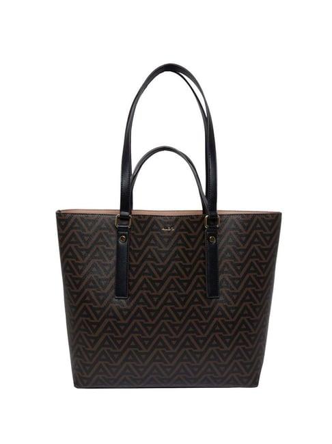 aldo brow printed medium tote handbag