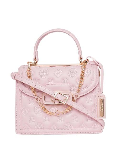 aldo essence pink textured medium handbag