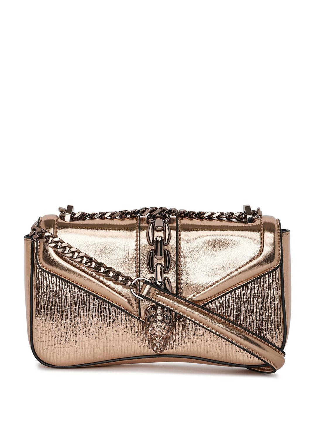 aldo gunmetal-toned pu swagger sling bag