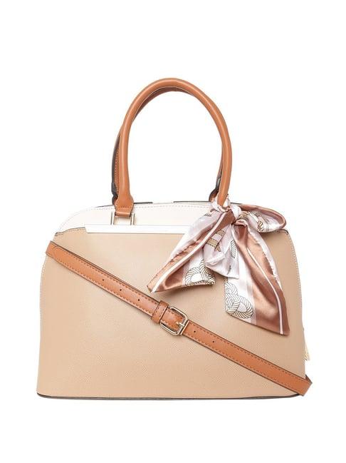 aldo mandoline beige solid medium handbag