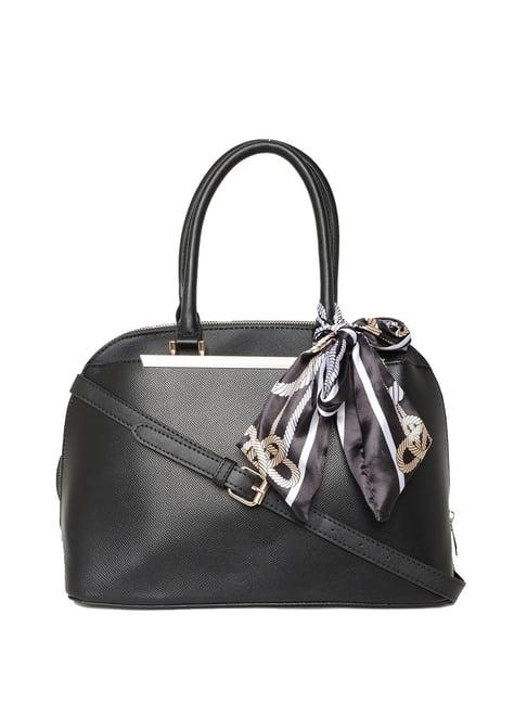 aldo mandoline black solid medium handbag