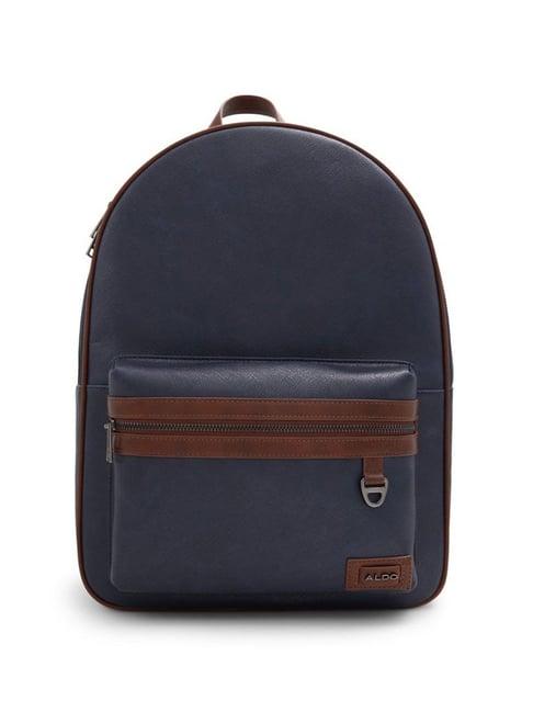 aldo marky navy synthetic solid backpack