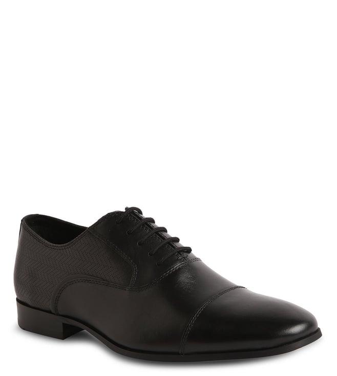 aldo men's albeck001 perforated black oxford shoes